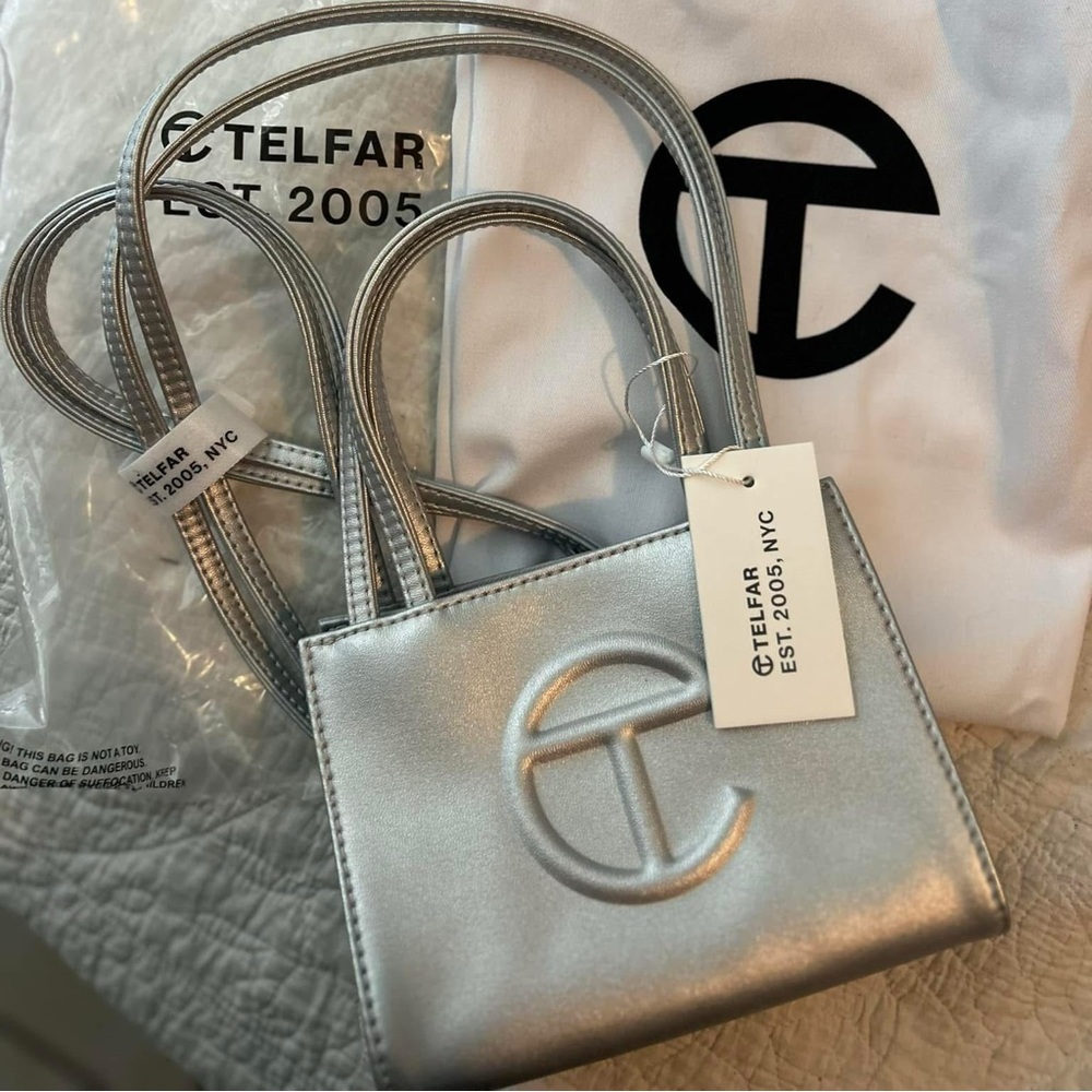 Silver Small Telfar Bag